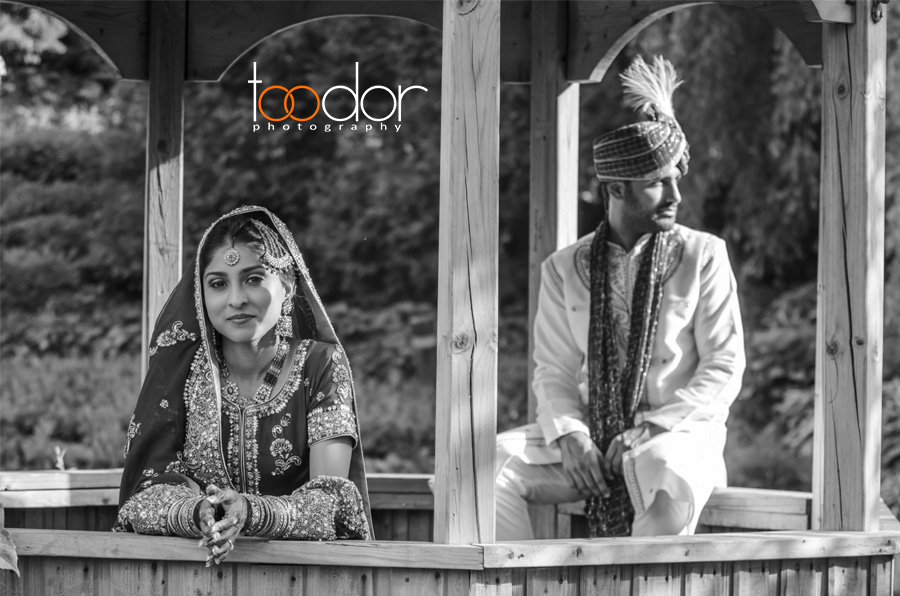 Beautiful young couple Pakistani wedding. Photos in Parc de la Nature, Laval, Quebec